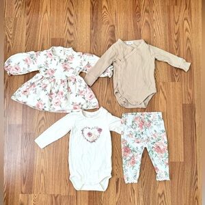 NEWBIE & NAMEIT 4-6M Baby Girl Bundle
